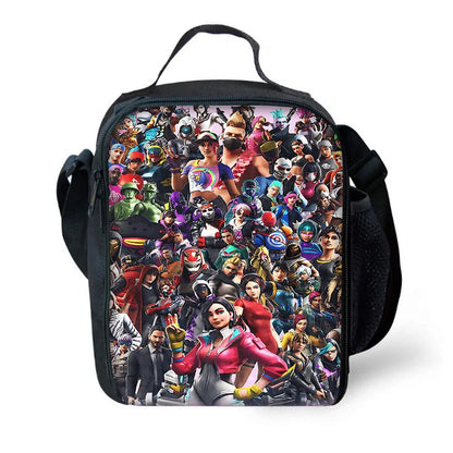 Hot Game Fortnite Child Insulated Large Capacity Bag for Boy and Girl Student Outdoor Picnic Reusable Thermal Cooler Lunch Box