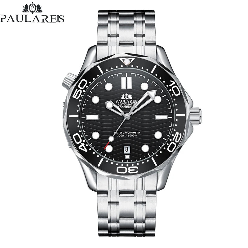 Luxury Automatic Watch for Men Stainless Steel Waterproof Calendar Mechanical Watches Fashion Casual Mens Watches Reloj Hombre