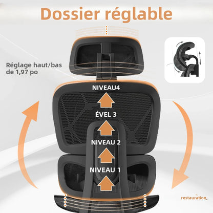 Ergonomic Office Chair with Lumbar Support & Neck Pillow, High Back Mesh Ergonomic Office Chair with Adjustable Headrest, 3D Armrests, Reclining Swivel Computer Desk Chair
