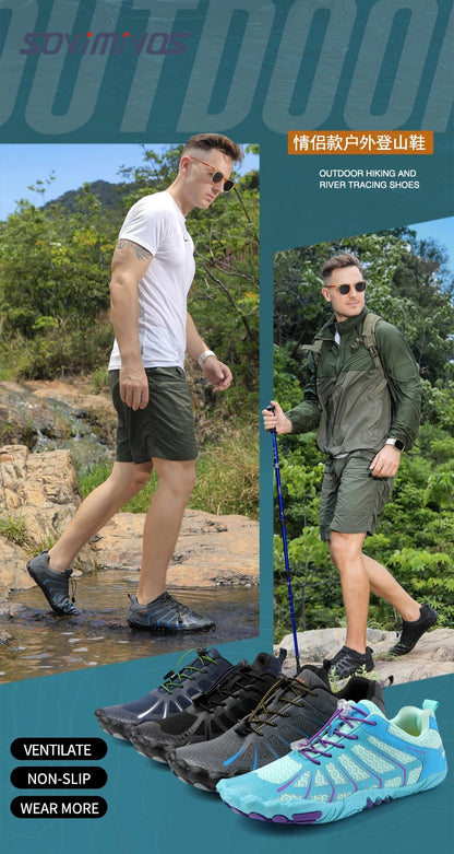 Men's Trail Running Shoes, Lightweight Athletic Zero Drop Barefoot Shoes Non-Slip Outdoor Walking Minimalist Shoes for Women