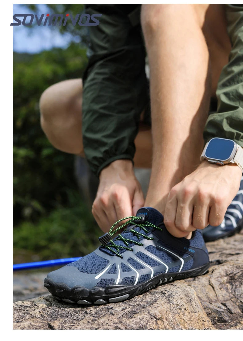 Men's Trail Running Shoes, Lightweight Athletic Zero Drop Barefoot Shoes Non-Slip Outdoor Walking Minimalist Shoes for Women
