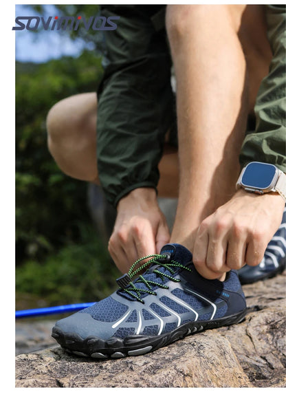 Men's Trail Running Shoes, Lightweight Athletic Zero Drop Barefoot Shoes Non-Slip Outdoor Walking Minimalist Shoes for Women
