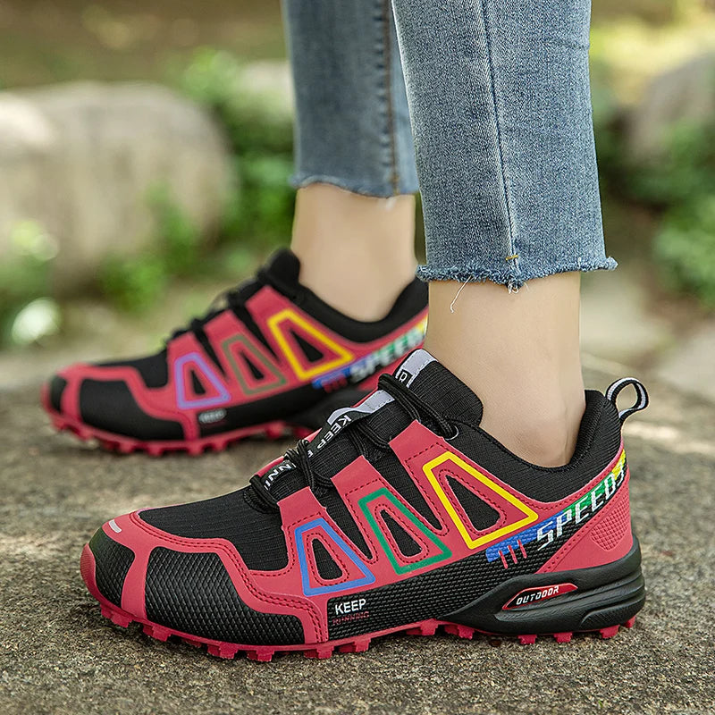 Hiking Shoes Women's Outdoor Hiking Sports Shoes, Non-Slip Hunting Tactical Shoes, Breathable Lace-Up Climbing Shoes, Cycling