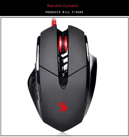Bloody V7M kabelgebundene Maus RGB leichtes ergonomisches Design 4000dpi PC Büro E-Sports Gaming Makroprogrammierung Maus für CF LOL CS