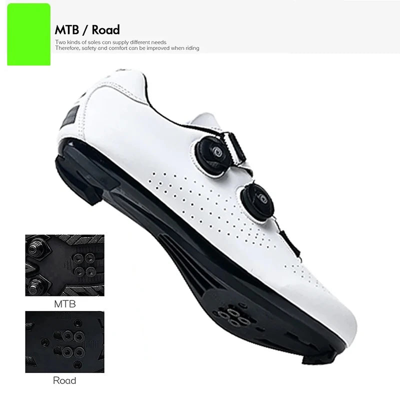 New Cycling Shoes Men's Self-Locking Racing Road Cycling Sports Shoes Lockless Training Shoes Women's SPD Cleats Cycling Shoes
