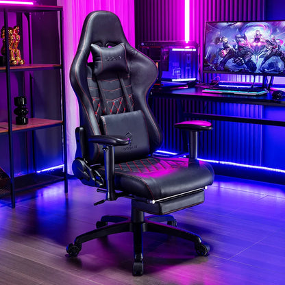 Ergonomic High Back Office Chair with Lumbar Support, Adjustable Reclining Swivel Computer Desk Chair for Home Office, Study & Bedroom