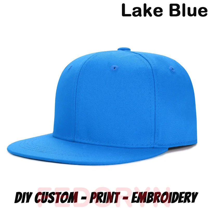 Fedoryn Custom Snapback Caps Splice Color Embroidery Hip Hop Cap for Women and Men DIY LOGO Design Print Hats Unisex Wholesale