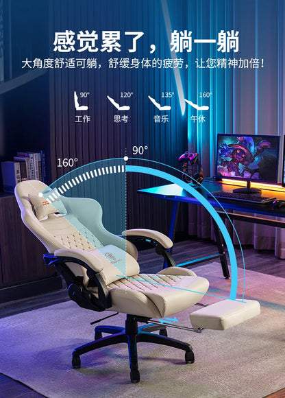 Ergonomic High Back Office Chair with Lumbar Support, Adjustable Reclining Swivel Computer Desk Chair for Home Office, Study & Bedroom