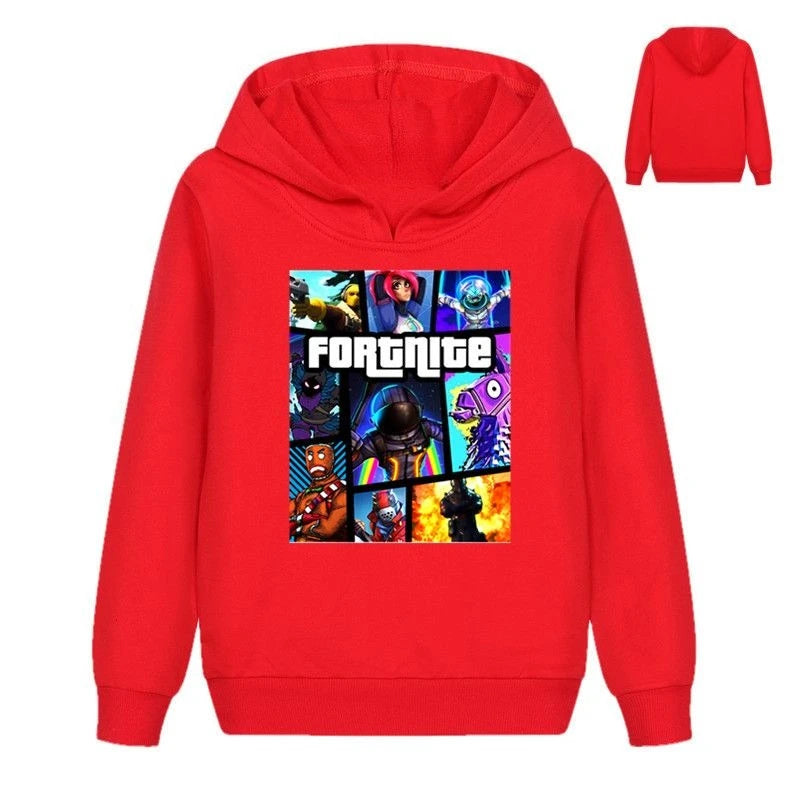 Fortnite Game Printed Children's Hoodies Cartoon Comfortable Suit Loose Long Sleeve Tops Autumn Winter Clothes