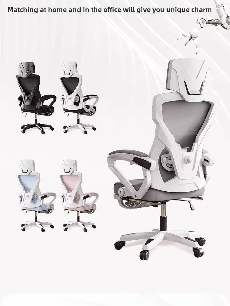 Ergonomic Computer Chair Home Office Chair with Reclining Seat, Comfortable Gaming Chair, Adjustable Desk Chair for Students & Workspaces