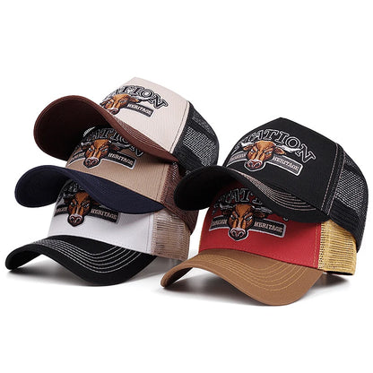 2025 Personalized New STATION Bullhead Truck Hat Men's Skateboarding Hat HipHop Hat Women's Casual Sun Hat Baseball Hat Mesh Hat