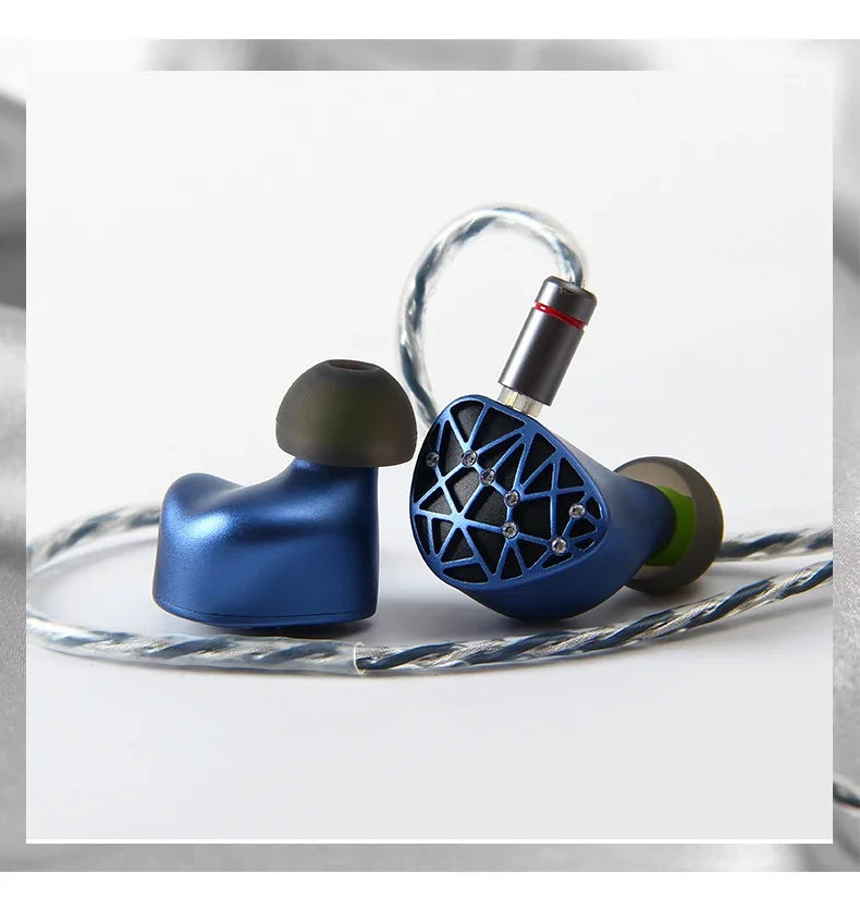 Sound Rhyme SR10 HiFi Earphones 2DD+4BA Hybrid Wired In-Ear Monitors, High Resolution Music Earphones with Detachable Cable, 2.5mm 3.5mm 4.4mm Plug