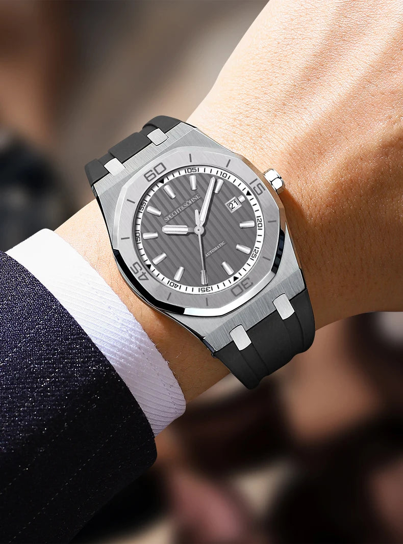 New Arrivals Specht & Söhne Dive Watch 40MM Miyota 8215 Automatic Mechanical Watches For Men Octagon Bezel Steel