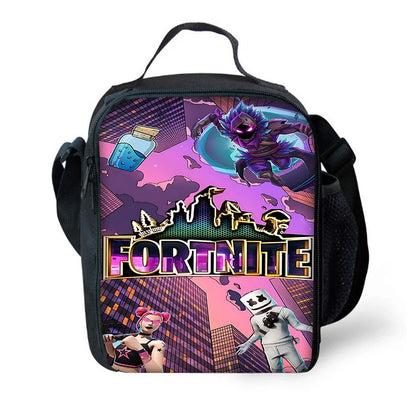Child Insulated Large Capacity Bag for Boys Hot Game Fortnite Girls Student Outdoor Picnic Reusable Thermal Cooler Lunch Box