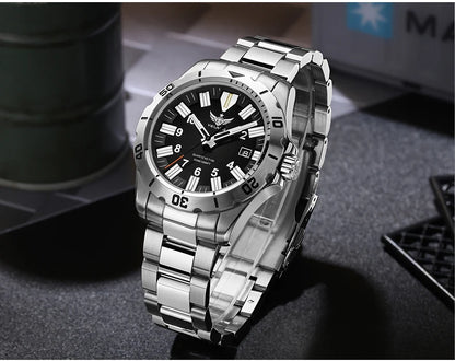 YELANG V1036 42mm Men Quartz Watch Luminous 10 Years Lithium Movement Rotated Dial 30ATM 300m Waterproof Military Style Watches