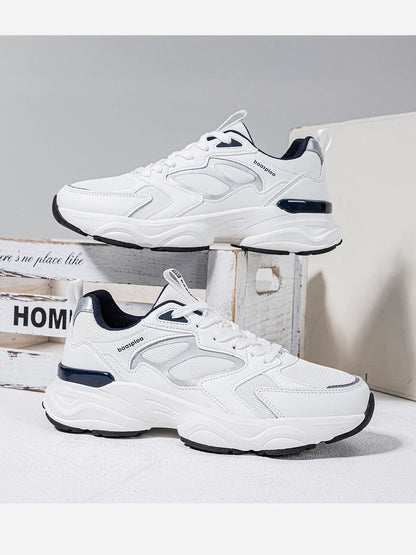 Baasploa Women Walking Shoes Lightweight Mesh Breathable Sport Shoes Comfort Soft Female Leather Height Increase Casual Sneakers