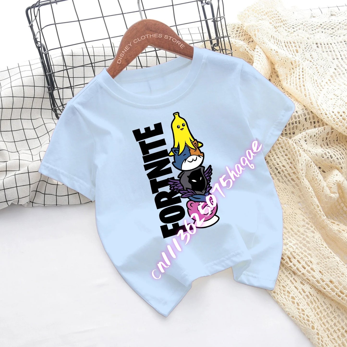 Fortnite Children’s T-shirts Game Cartoon Printed Characters Fortress Night Tees Game Short Sleeve Tops Summer Boys and Girls Clothes