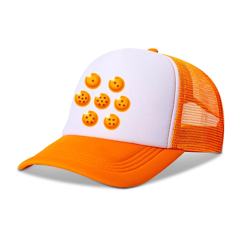 Dragon Ball Parent-child Baseball Cap Adjustable Anime Boy Sunhat Orange Summer Men Outdoor Sport Peaked Hat Birthday Gifts