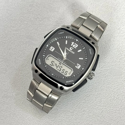 Creative Digital Display Square Quartz Watch Men with Large Dial High-end Luminous Fashion Style Gift Men's Watches Alarm Clock