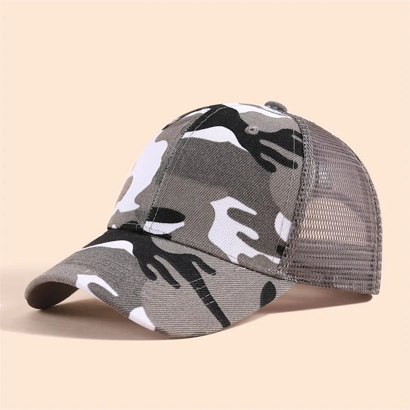 New Summer Children's Cotton Student Camouflage Hats Jungle Hunting Caps Baby Boy Girl Hip-Hop Adjustable Baseball Caps