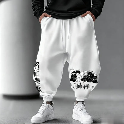 Jujutsu Kaisen Men Jogging Pants Loose Casual Sweatpants Japanese Anime Print Streetwear Graphic Hip Hop Trousers Y2K Clothes