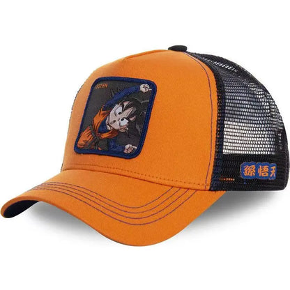 Dragon Ball Anime – Bestickte Mesh-Kappe mit Entenzunge, verstellbar, atmungsaktiv, Baseballkappe, Sonnenkappe für Damen und Herren