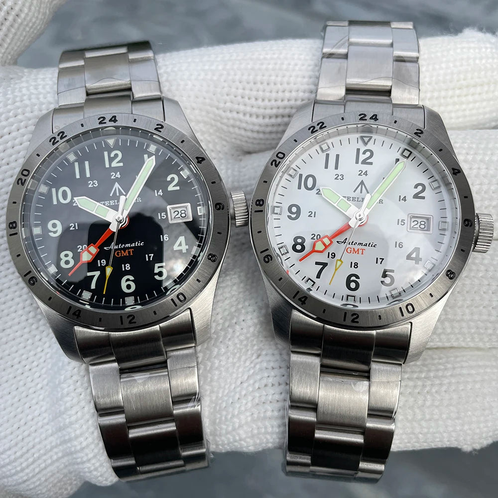 STEELFLIER Official SF792 GMT Mechanical Wristwatch, NH34 Movement, Super BGW9 C3 Luminous, 200M Waterproof Luxury Dive Watch