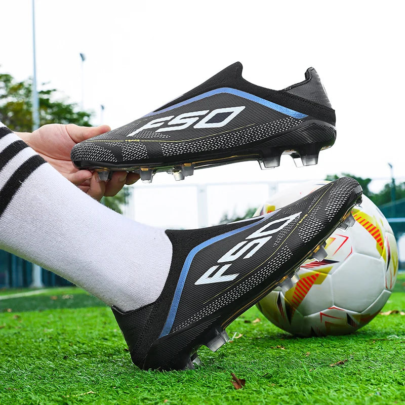 Men's Athletic Soccer Cleats Lightweight Comfortable Non-Slip Football Boots Training Shoes for Outdoor Grass Turf Competition
