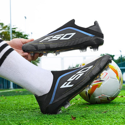 Men's Athletic Soccer Cleats Lightweight Comfortable Non-Slip Football Boots Training Shoes for Outdoor Grass Turf Competition