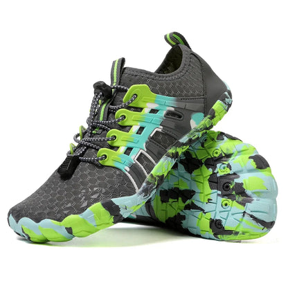 Men's and women's water shoes, upstream wading swimming barefoot five-finger aqua shoes, colorful beach seaside light unisex sneakers new