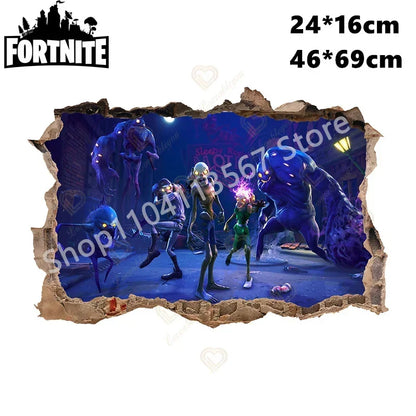 Fortnited Hot 3D Children Cartoon Wall Stickers Waterproof Home Decoration Battle Royale for Kid's Room PVC DIY Vinyl Wallpaper