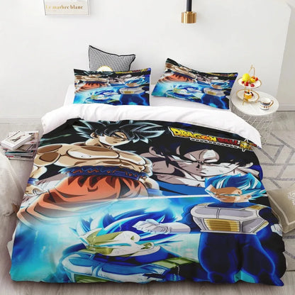„Goku“ antklodžių užvalkalų rinkinys „Dragon Ball“ paaugliams skirtas patalynės rinkinys, antklodžių užvalkalai vaikams, berniukams, geriausios dovanos, „Queen“ ir „King“ dydžių miegamojo dekoracija