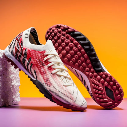 Chaussures de football TF ultra légères pour adultes, tissu PU résistant à la transpiration, semelle en caoutchouc résistante à l'usure, ajustement confortable, baskets d'entraînement sur gazon unisexes