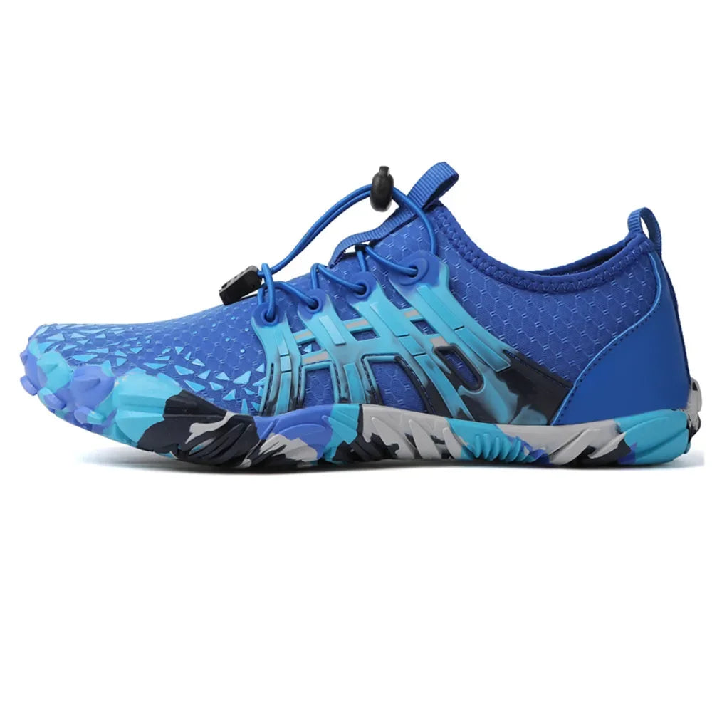 Men's and women's water shoes, upstream wading swimming barefoot five-finger aqua shoes, colorful beach seaside light unisex sneakers new