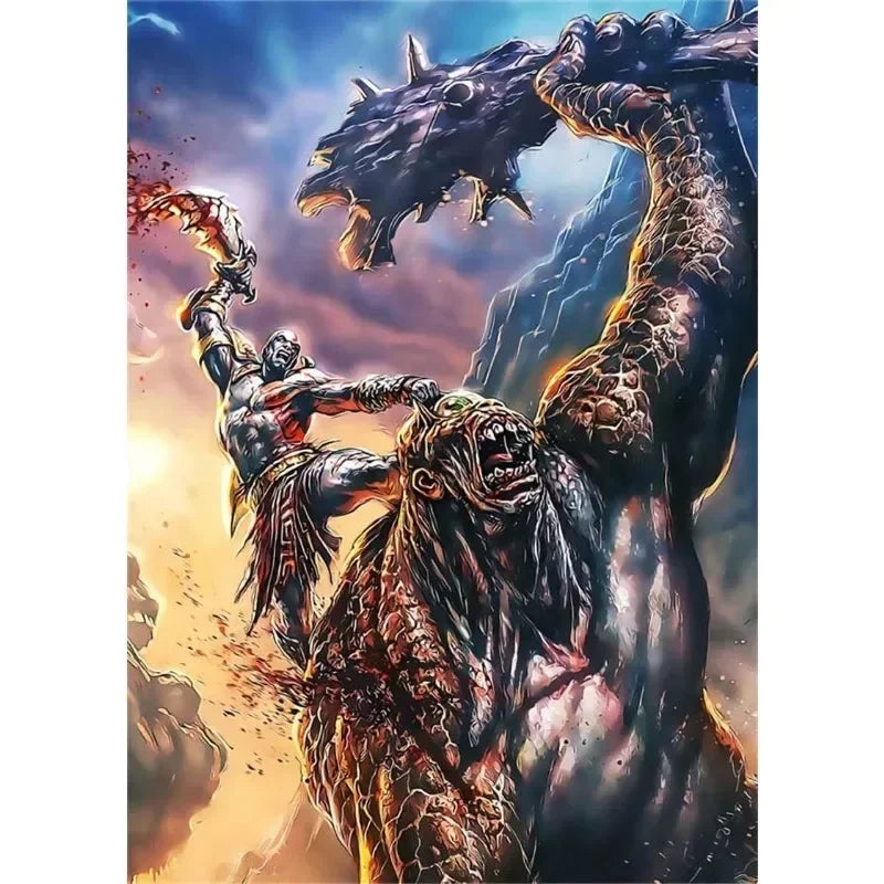 Canvas Painting Posters and Prints Wall Art Anime Pop Game God of War Ragnarok Poster Aesthetics Kratos Gaming