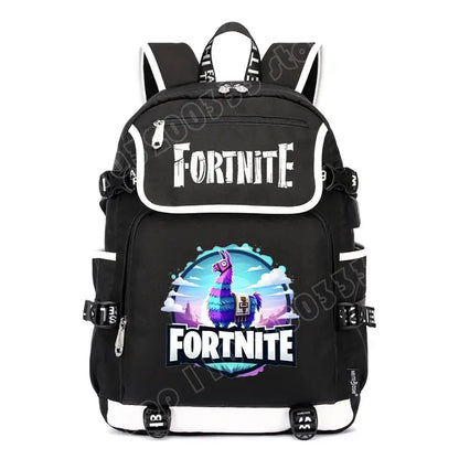 Fortnites раница с голям капацитет, ежедневна чанта за рамо с USB порт, унисекс аниме ученическа раница, нов стилен подарък за канцеларски принадлежности