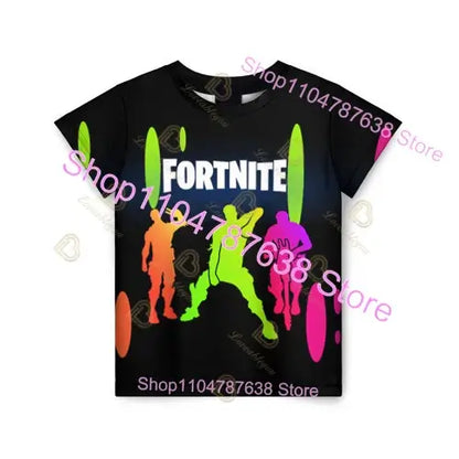 2PCS Suits F-Fortnite Victory 3D T-shirt Shorts Kids Tops Girls Boys Battle Royale Clothes Harajuku Tees Hero Children T-Shirt