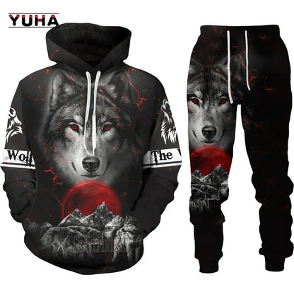 Fashion Autumn Lion, Wolf Hoodies White Tiger Skin 3D All Over Printed Men's Sweatshirt Unisex Zip Pullover Casual Jacket