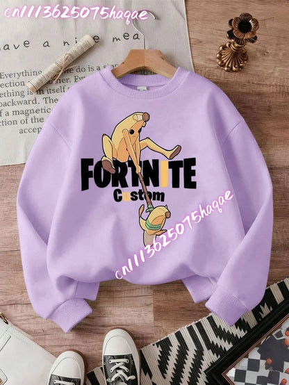 2026 Fortnite Kids Hooded Coats Anime Fortress Night Sweatshirts Game Spring Autumn Hoodies Sportswear Children’s Clothes Gift