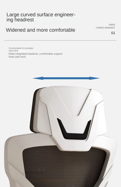 Seduta reclinabile ergonomica, sedia da ufficio confortevole, sedia per computer per la casa, dormitorio studenti, sedia gaming con poggiapiedi