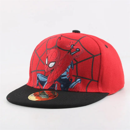 Spiderman Baseball Cap Cartoon Embroidery Snapback Hat Boys Outdoor Sun Hat Hip Hop Flat Brim Sports Caps Children Birthday Gift