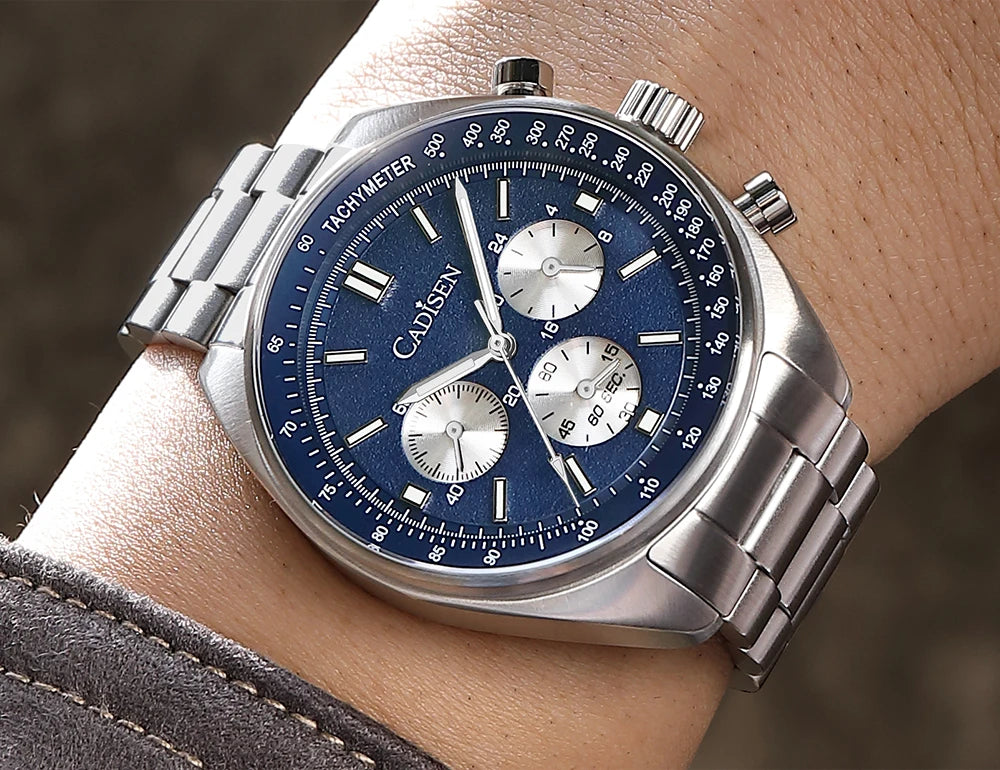 CADISEN 2024 New Men's Watches Quartz Business Watches Japan VD53 Men's Clock Top Brand Luxury Watch Men's Chronograph Watch