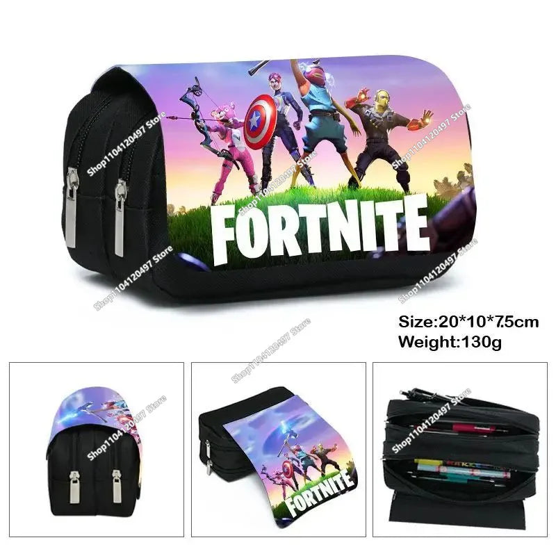 3pcs/set Fortnite Game Backpack Anime Cartoon Large Capacity Student School Bags Pencil Bag Kawaii Lunch Bag Birthday Gifts