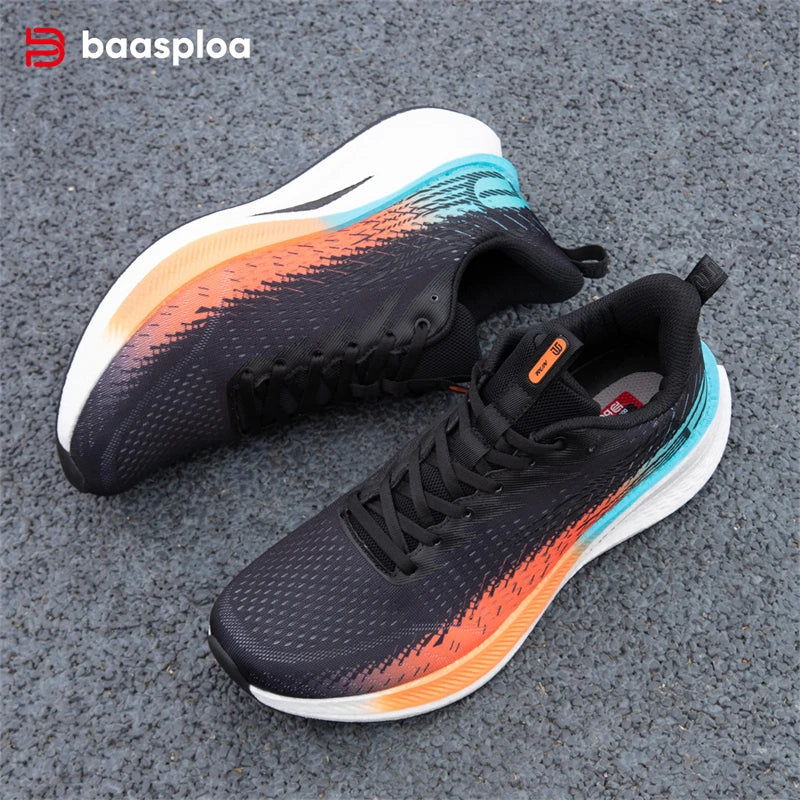 Pantofi de alergare Baasploa pentru bărbați, cu placă de carbon, amortizare profesională, antiderapant, adidași casual pentru femei, respirabili, pentru jogging și sport