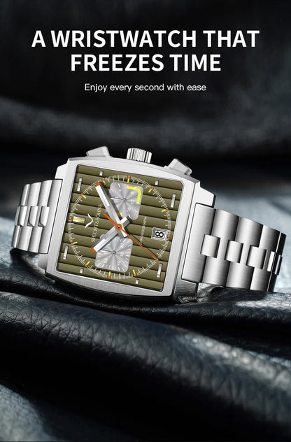 Watches Men 2025 New Hot Watches Luxury Men Quartz Wrist Watch Japan VK64 Chronograph Trendy Sport Waterproof Men's Watch