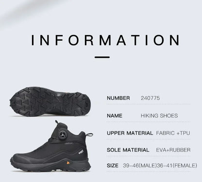 HUMTTO Leather Shoes for Men Winter Camping Outdoor Men's Sports Shoes Breathable Trekking Boots Man Non-slip Hiking Sneakers