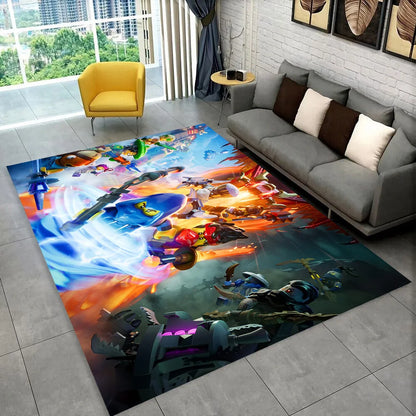 F-Fortnites Cartoon Game Carpet Rug for Playroom Bedroom Living Room Sofa Home Doormat Decor, Area Rug Non-slip Floor Mat Gift