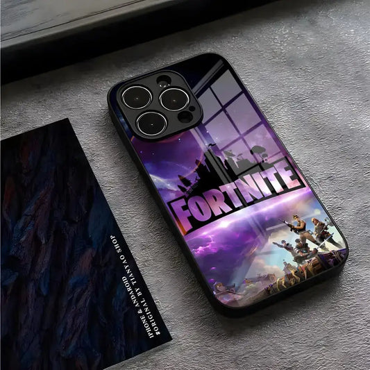 B-Battle-R-Royales-F-FortniteS Phone Case For iPhone 17 Pro Max, 15 Pro, 14, 12, 11, 13 Mini, X, XR, XS, 16 Plus, SE Glass Cover