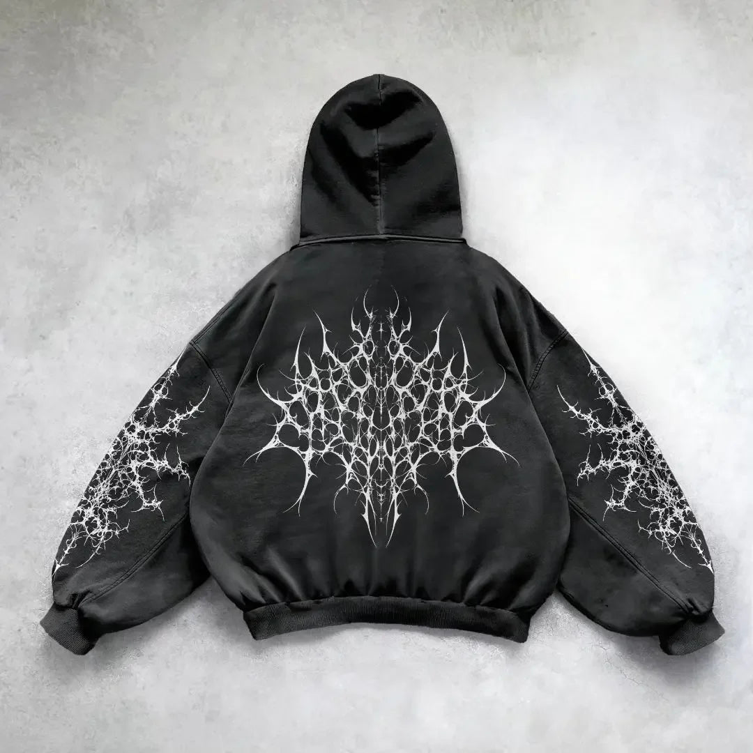 American Y2K New Hip Hop Trend Retro Hoodie Women Street Casual Loose Joker Vintage Sweatshirt Unisex Fleece Padded Warm Hoodie