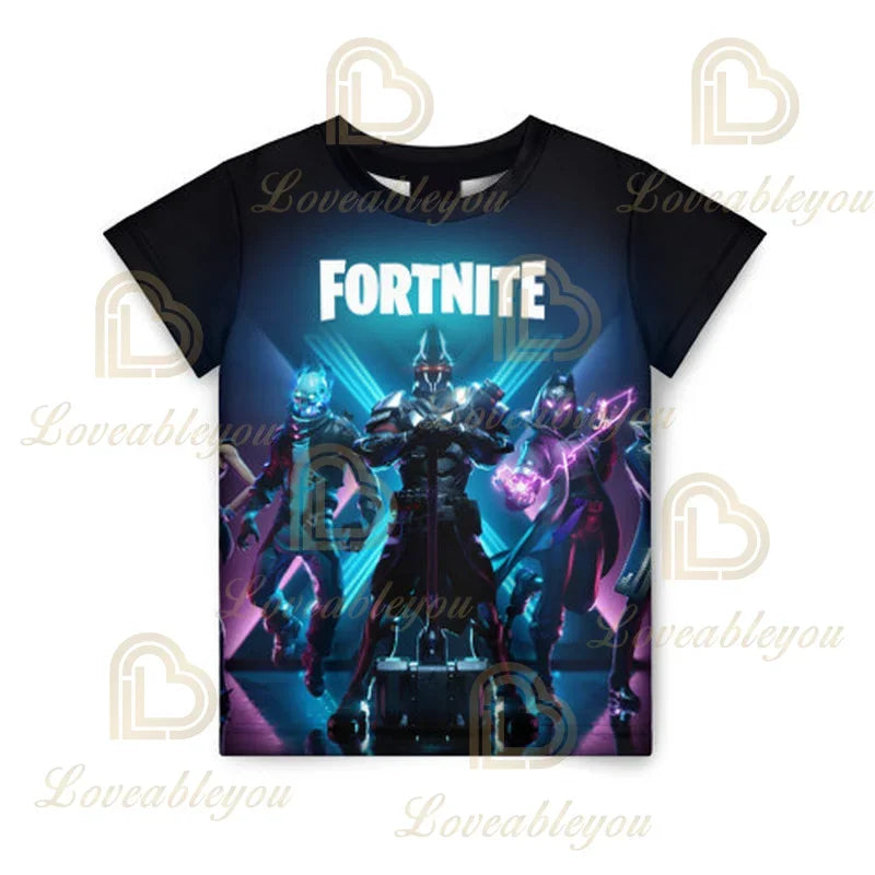 Battle Royale T-shirt Fortnite T Shirt Victory Cartoon Tops Teen Clothes Kids Hero Game Fortress Night 3D Boys Girls Tshirt